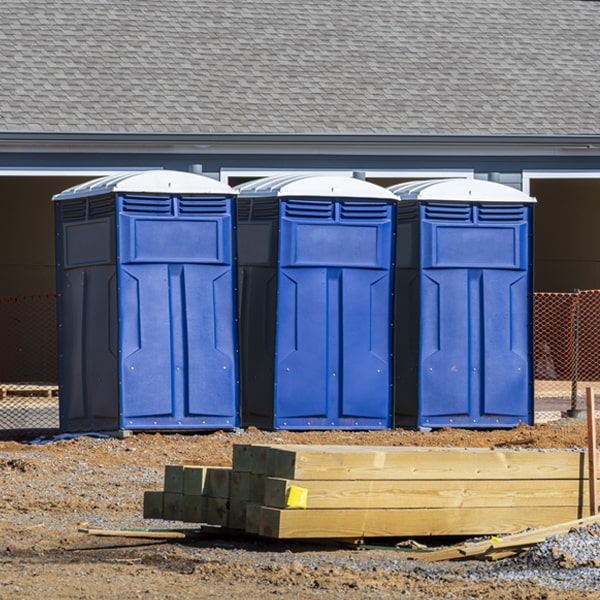 how often are the porta potties cleaned and serviced during a rental period in Empire City